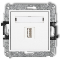 Gniazdo z USB MINI Karlik biały