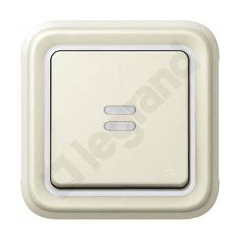 Wyłącznik schodowy biały/ecru podświetlany Plexo IP55 Legrand