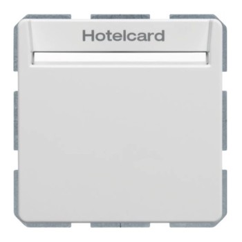 Łącznik przekaźnikowy na kartę hotelową, biały, aksamit Qx