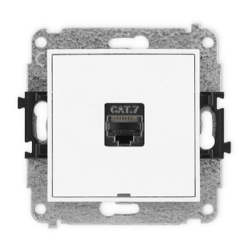 Gniazdo komputerowe 1xRJ45, kat. 7 biały mat MINI Karlik