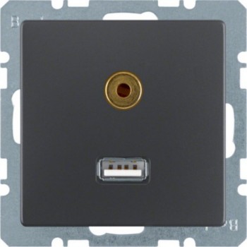 Gniazdo USB/3.5 mm audio Q.1/Q.3 Berker 3315396086