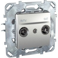 Gniazdo RTV-SAT aluminium Unica top Schneider