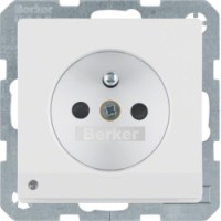 Gniazdo z uziemieniem i podświetleniem orientacyjnym LED Q.7 Berker