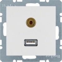 Gniazdo USB/3.5 mm audio B.Kwadrat Berker 3315398989