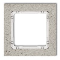 Ramka Deco Karlik ramka jasnoszara / spód biały