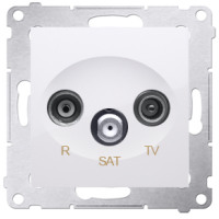 Gniazdo antenowe R-TV-SAT końcowe 1dB Simon 54