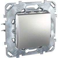 Przycisk 1 biegunowy aluminium Unica top Schneider
