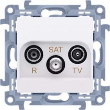 Gniazdo antenowe R-TV-SAT przelotowe Simon 10 CASP.01/11