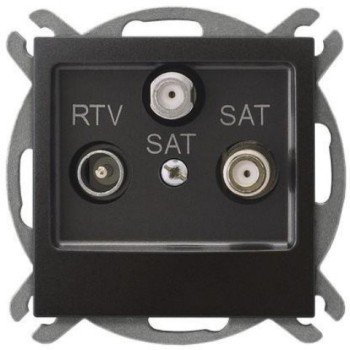 Gniazdo RTV-SAT (2xSAT) Impresja Ospel GPA-Y2S/m/50