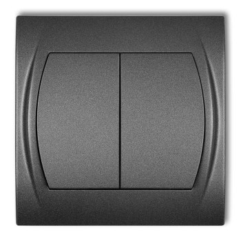 Wyłącznik 1-biegunowy ze schodowym z podświetleniem bez piktogramów Logo Karlik
