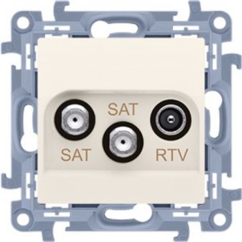 Gniazdo antenowe SAT-SAT-RTV końcowe Simon 10 CASK2.01/41